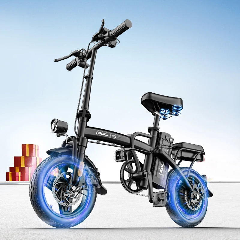 500W Folding Electric Bike for Adults with Disc Brakes