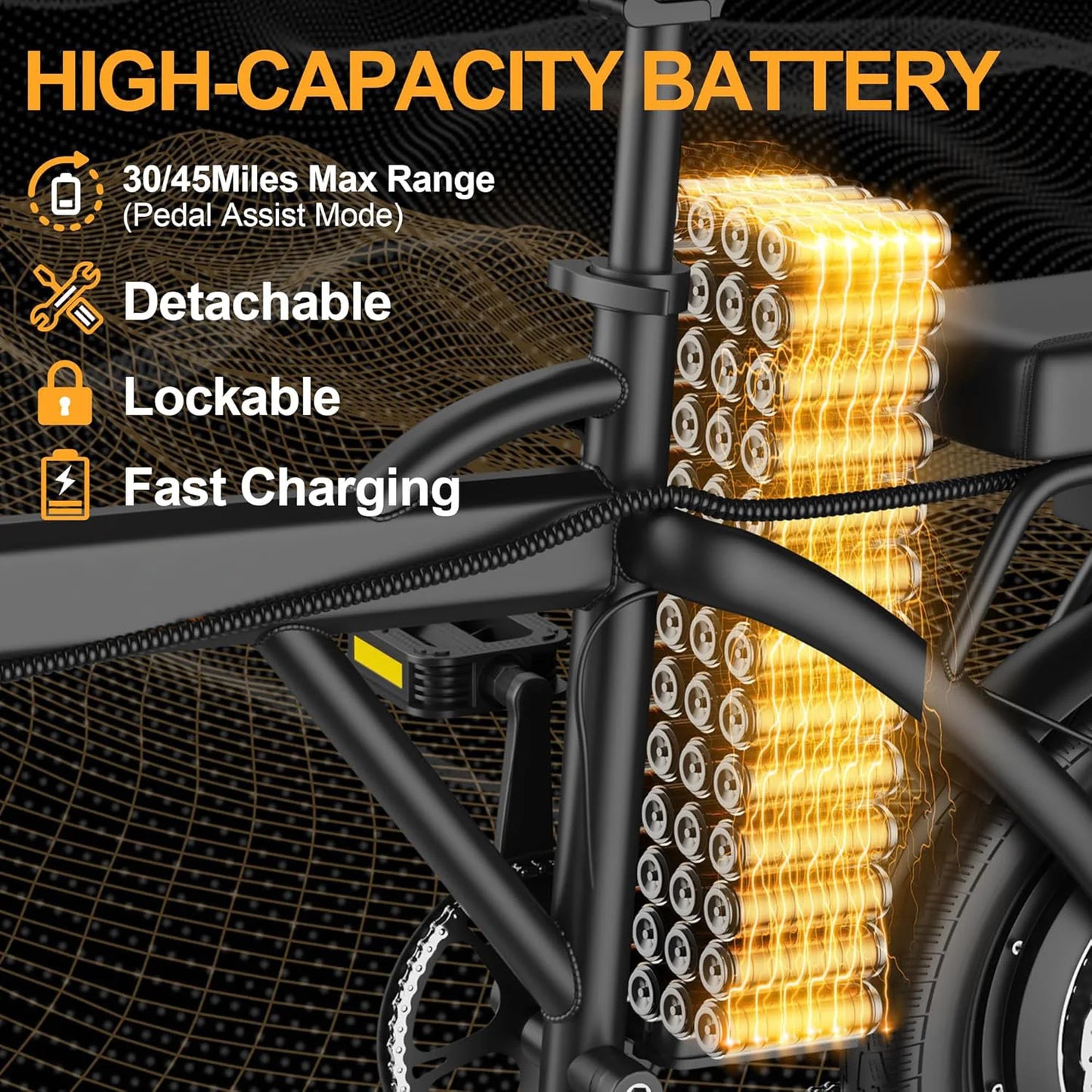 Foldable 14" Electric Bike 500W Motor 48V Battery