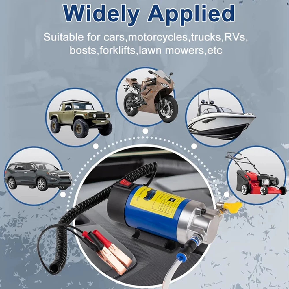 12V Electric Oil Transfer Pump – Portable 1–4L/min Extractor