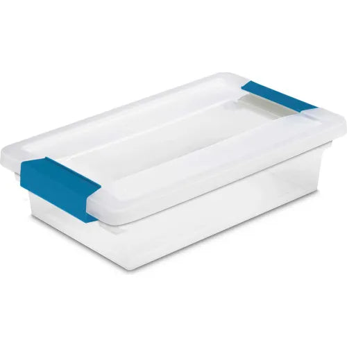 Sterilite Small Clip Clear Storage Box with Latched Lid Pkg Qty 6