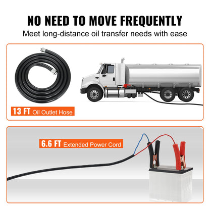 12V Diesel Fuel Transfer Pump Kit With Auto Shut-Off