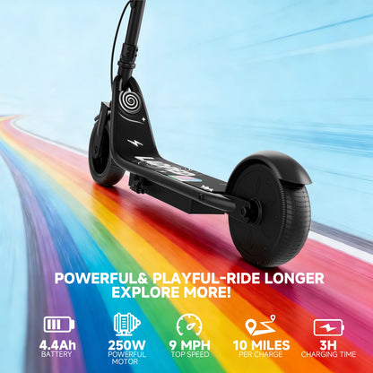 Kids Electric Scooter 250W – 3-Speed, 10 Mile Range