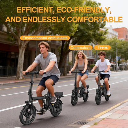 Foldable 14" Electric Bike 500W Motor 48V Battery