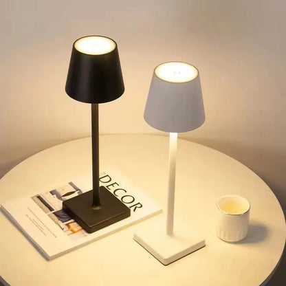 Rechargeable LED Table Lamp Touch Switch 3 Levels Dimmable Desk Lights Bar Club Dinner Creative Decorative Ambient Lighting - Growtochoice LLC