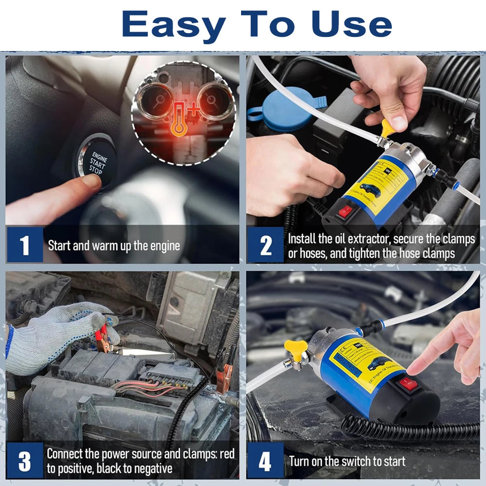 12V Electric Oil Transfer Pump – Portable 1–4L/min Extractor