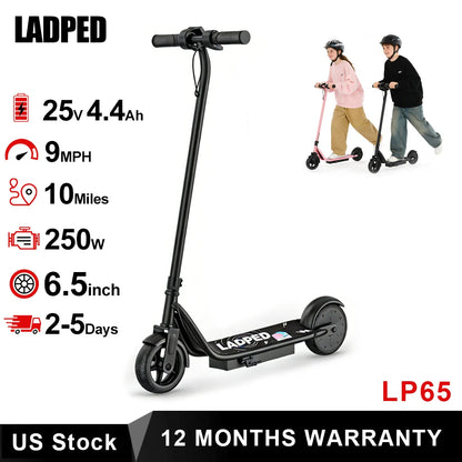Kids Electric Scooter 250W – 3-Speed, 10 Mile Range