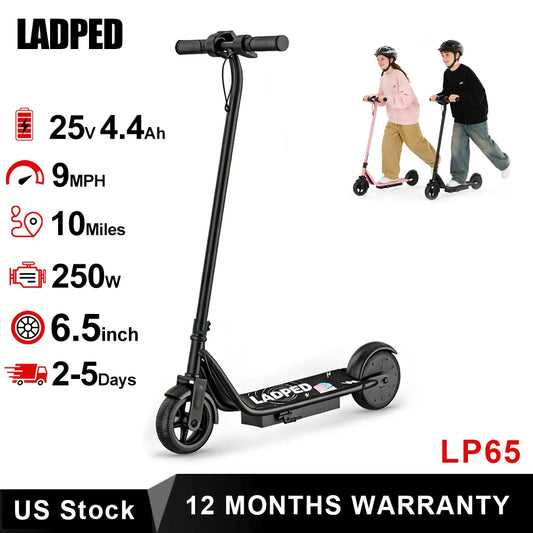 Kids Electric Scooter 250W – 3-Speed, 10 Mile Range