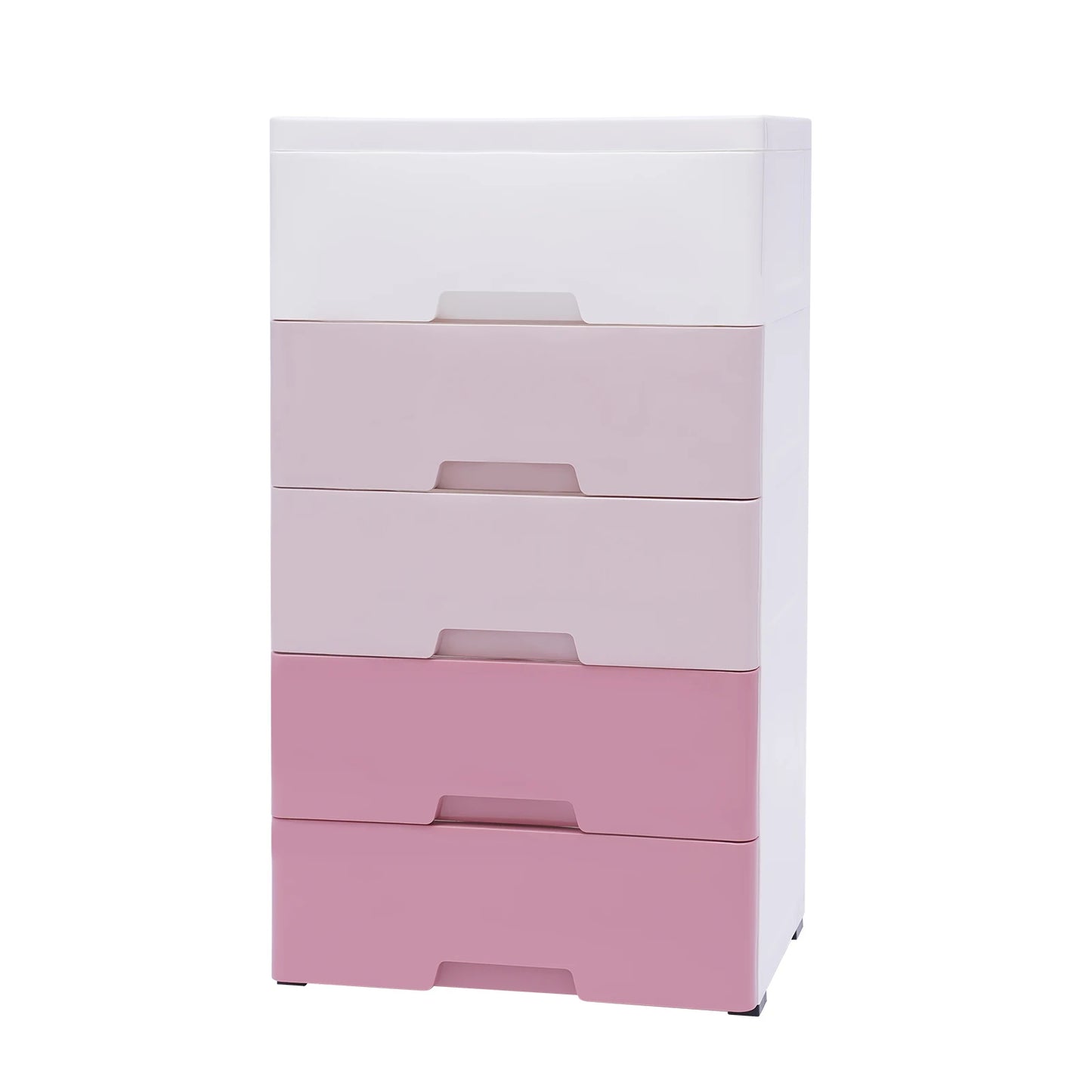 **Modern 5-Layer Pink & White Shoe Cabinet for Entryway**