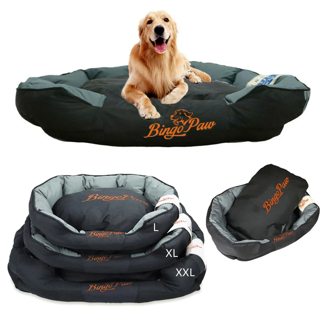 "Waterproof Orthopedic Dog Bed With a Washable Jumbo Pet Sofa Mat"