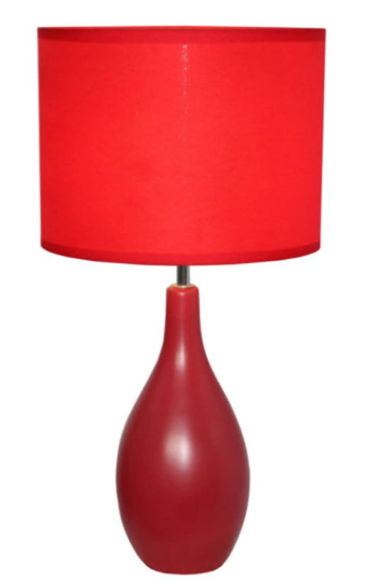 "Modern Ceramic Table Lamp with Oval Bowling Pin Base – Stylish Home Decor Lighting" - Growtochoice LLC