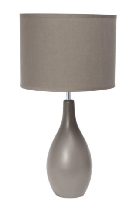 "Modern Ceramic Table Lamp with Oval Bowling Pin Base – Stylish Home Decor Lighting" - Growtochoice LLC
