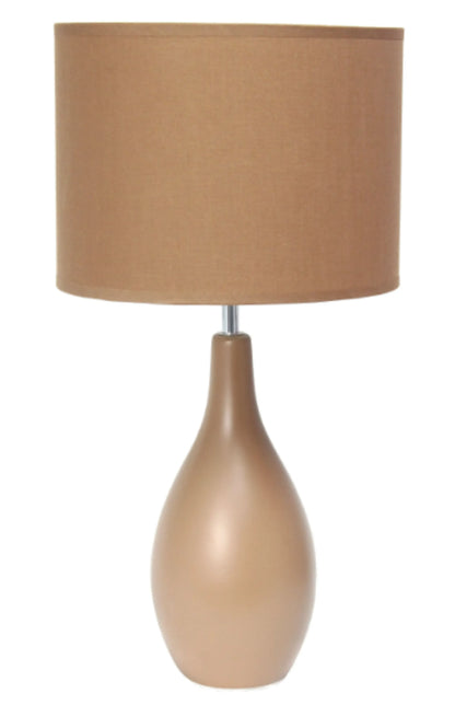 "Modern Ceramic Table Lamp with Oval Bowling Pin Base – Stylish Home Decor Lighting" - Growtochoice LLC