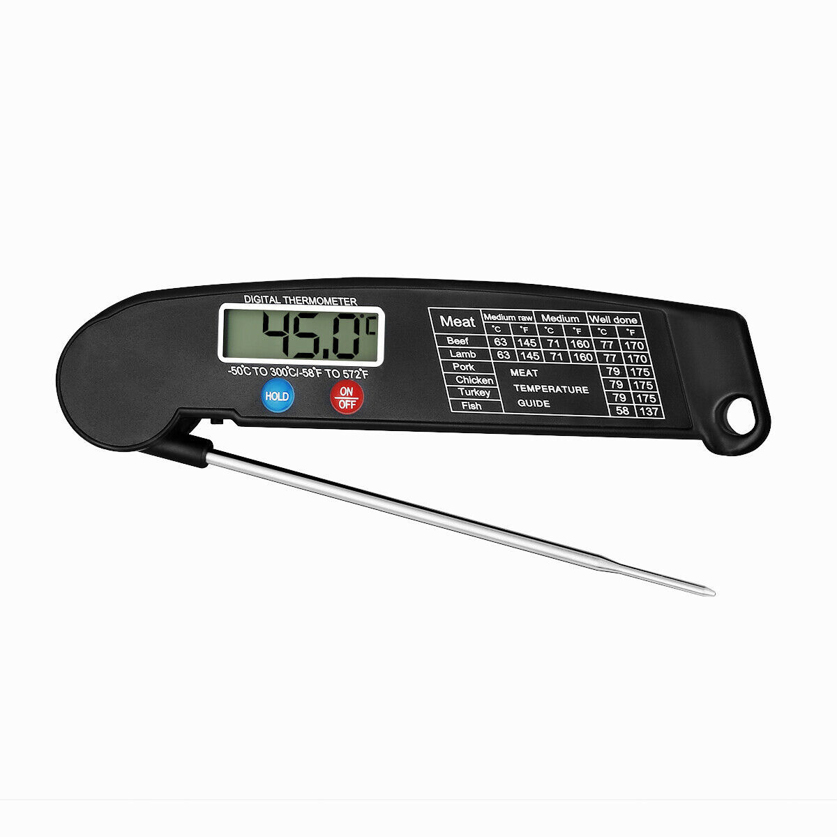 "Digital Instant Read Meat Thermometer – Perfect for Cooking, Steak, BBQ, Grill, Smoker, and Oven – Essential Barbecue Accessories for Kitchen, Grill, and Rotisserie"