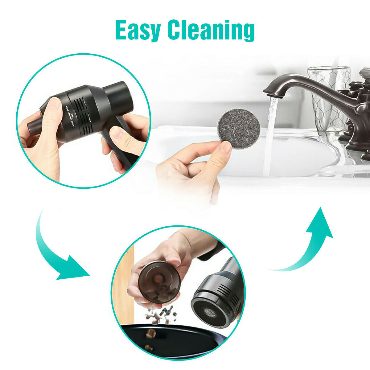 "USB Rechargeable Cordless Keyboard Vacuum Cleaner with Cleaning Gel – Portable Computer Cleaner for Car, Laptop, PC, Piano, and Pet Hair"