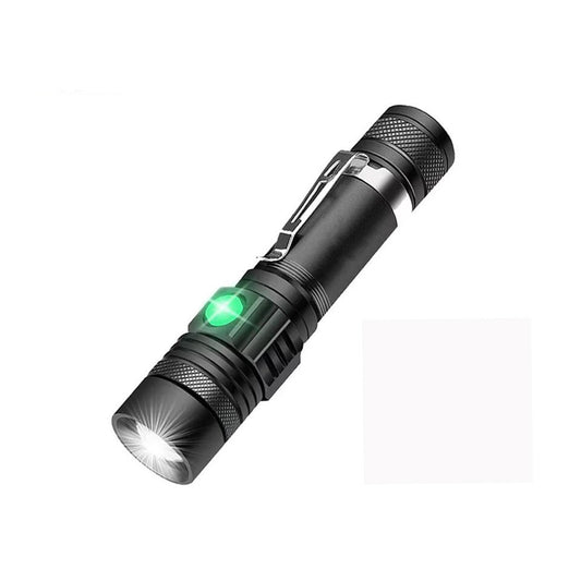 High-Power LED Flashlight, Zoomable & Waterproof with 4 Modes