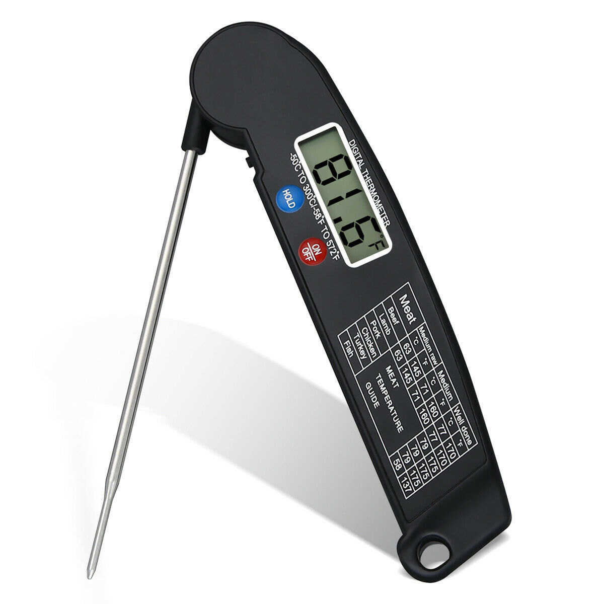 "Digital Instant Read Meat Thermometer – Perfect for Cooking, Steak, BBQ, Grill, Smoker, and Oven – Essential Barbecue Accessories for Kitchen, Grill, and Rotisserie" - Growtochoice LLC