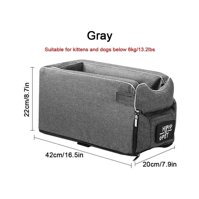 Dog Car Seat Bed Car Central Dog Car Seat Bed Portable Dog Carrier for Small Dogs Cats Safety Travel Bag Dog Accessories - Growtochoice LLC