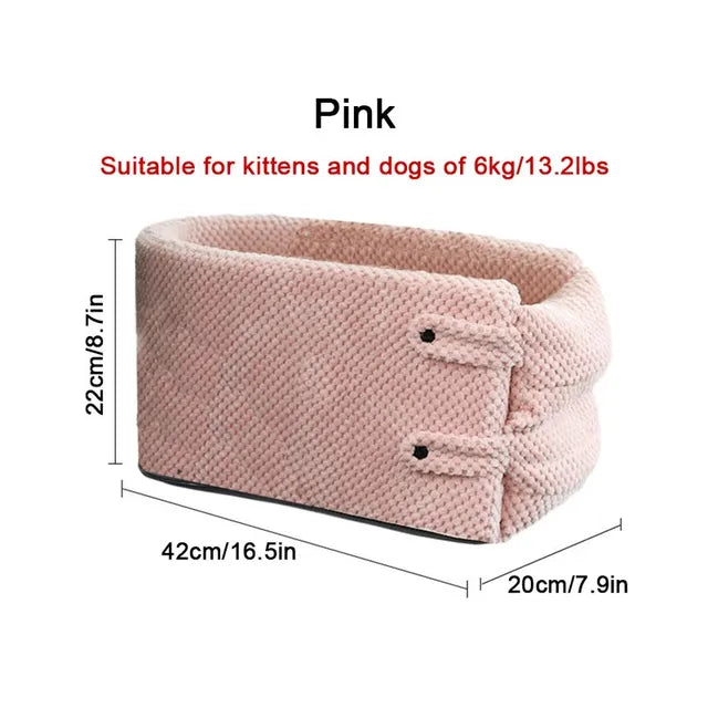 Dog Car Seat Bed Car Central Dog Car Seat Bed Portable Dog Carrier for Small Dogs Cats Safety Travel Bag Dog Accessories - Growtochoice LLC