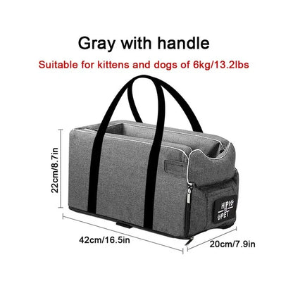 Dog Car Seat Bed Car Central Dog Car Seat Bed Portable Dog Carrier for Small Dogs Cats Safety Travel Bag Dog Accessories - Growtochoice LLC