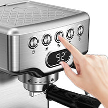 "20-Bar Espresso Machine with Milk Frother for Latte, Cappuccino, Macchiato – Home Espresso Maker with 1.8L Water Tank, Stainless Steel" - Growtochoice LLC