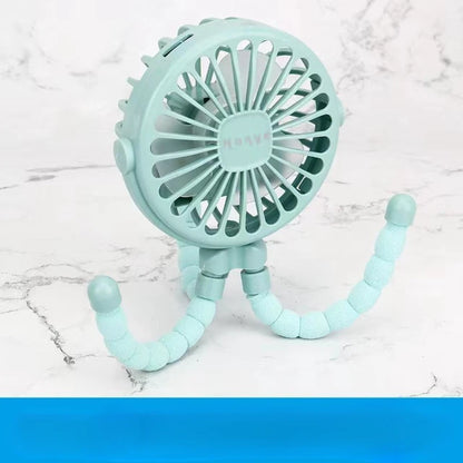 Baby Stroller Fan Hand Held Rechargeable USB Bladeless Small Folding Fans Mini Ventilator Silent Table Outdoor Cooler Neck Fan - Growtochoice LLC
