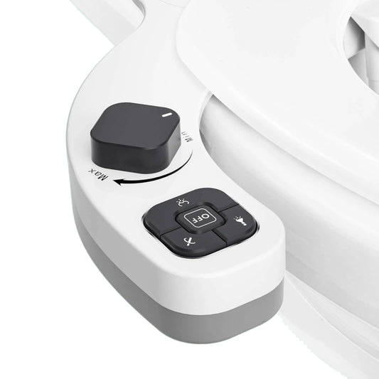 Black Button Bidet - Non-Electric Self Cleaning Bidet Water Sprayer Toilet Seat - Growtochoice LLC