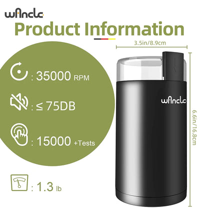 "200W High-Power Coffee Grinder, Multifunctional 220V/120V" - Growtochoice LLC