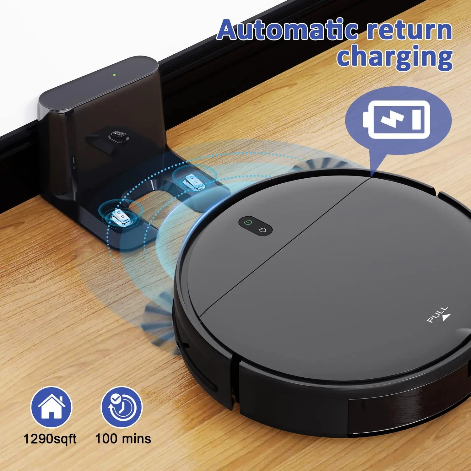 GOOVI BR151 Robot Vacuum, 4500Pa Suction 3 in 1 Mopping Sweeping - Growtochoice LLC