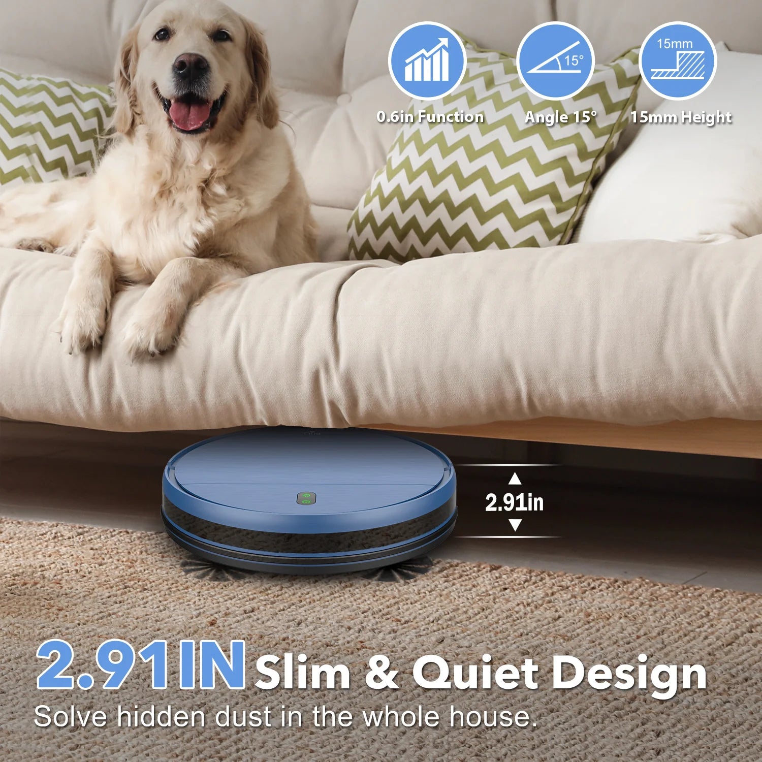 GOOVI BR151 Robot Vacuum, 4500Pa Suction 3 in 1 Mopping Sweeping - Growtochoice LLC
