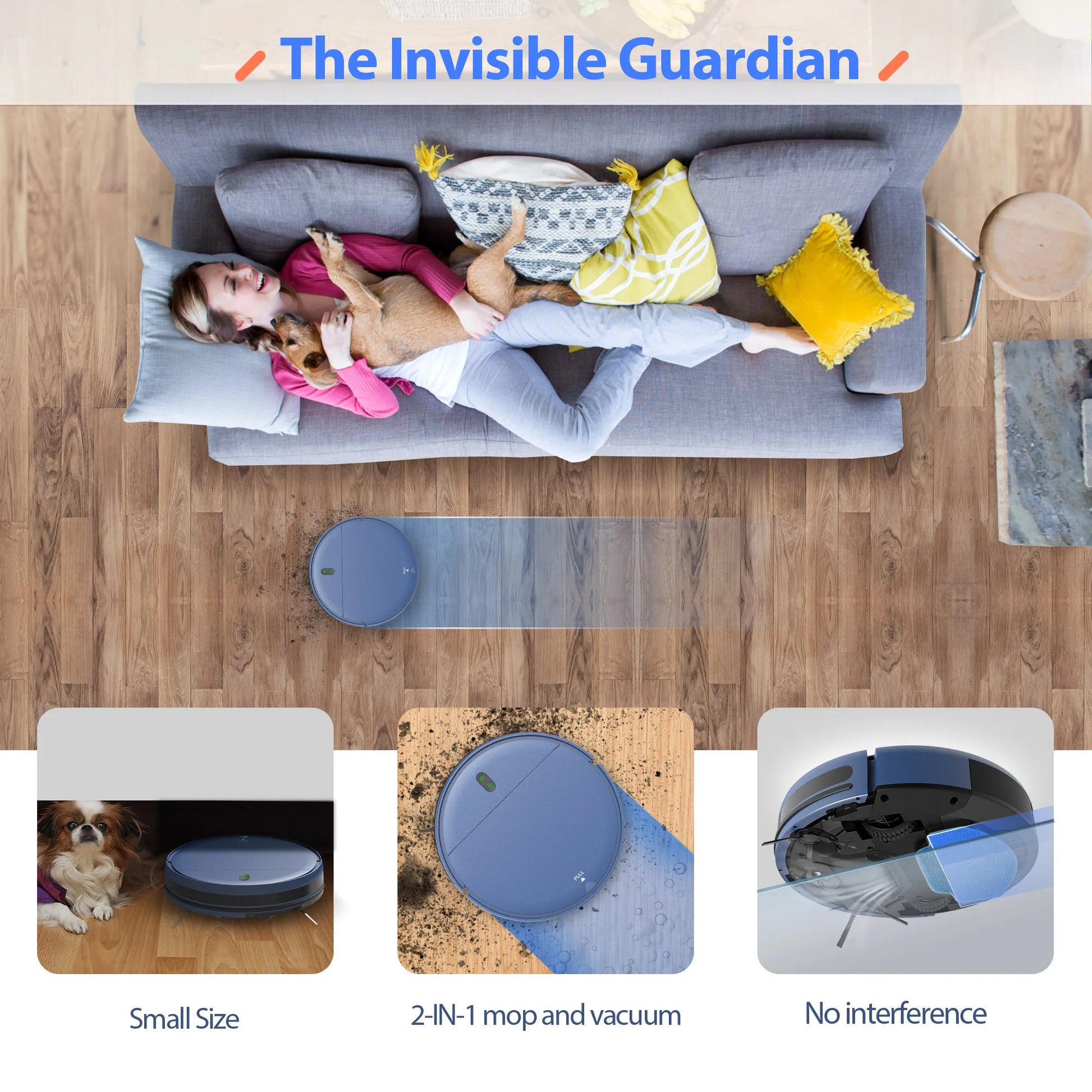 GOOVI BR151 Robot Vacuum, 4500Pa Suction 3 in 1 Mopping Sweeping - Growtochoice LLC