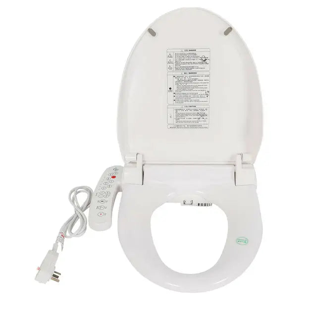 Multifunctional Auto Flush Toilet Seat Bathroom Electric Bidet Cover W/ Heated Anti-Bacterial Seat Double Nozzles Self-Cleaning - Growtochoice LLC