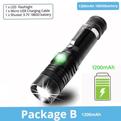 High-Power LED Flashlight, Zoomable & Waterproof with 4 Modes - Growtochoice LLC