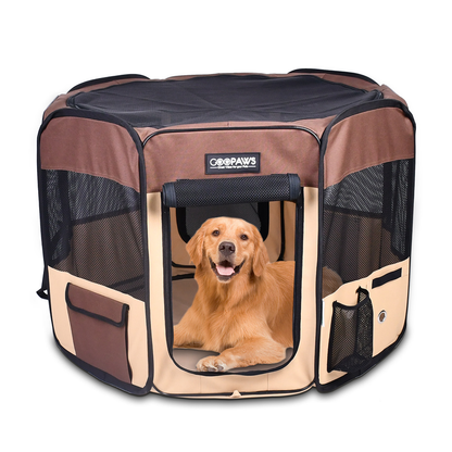GROWTOCHOICE - Pet Dog Playpens: Portable Soft Exercise Pens for Dogs, Cats, Kittens, and Rabbits - Available in Multiple Sizes with Carry Bag - Perfect for Indoor/Outdoor Use - Growtochoice LLC