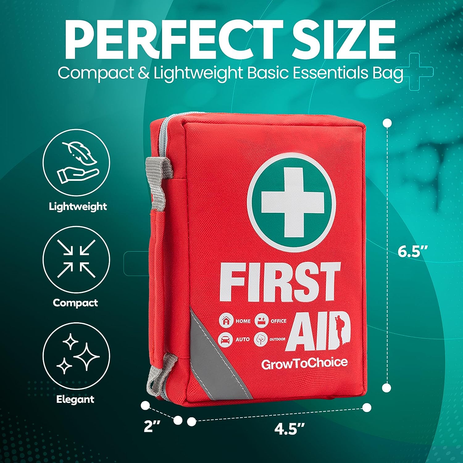 First Aid Kit Portable Emergency Medicine Bag First Aid Products for Minor Wound Care - Growtochoice LLC