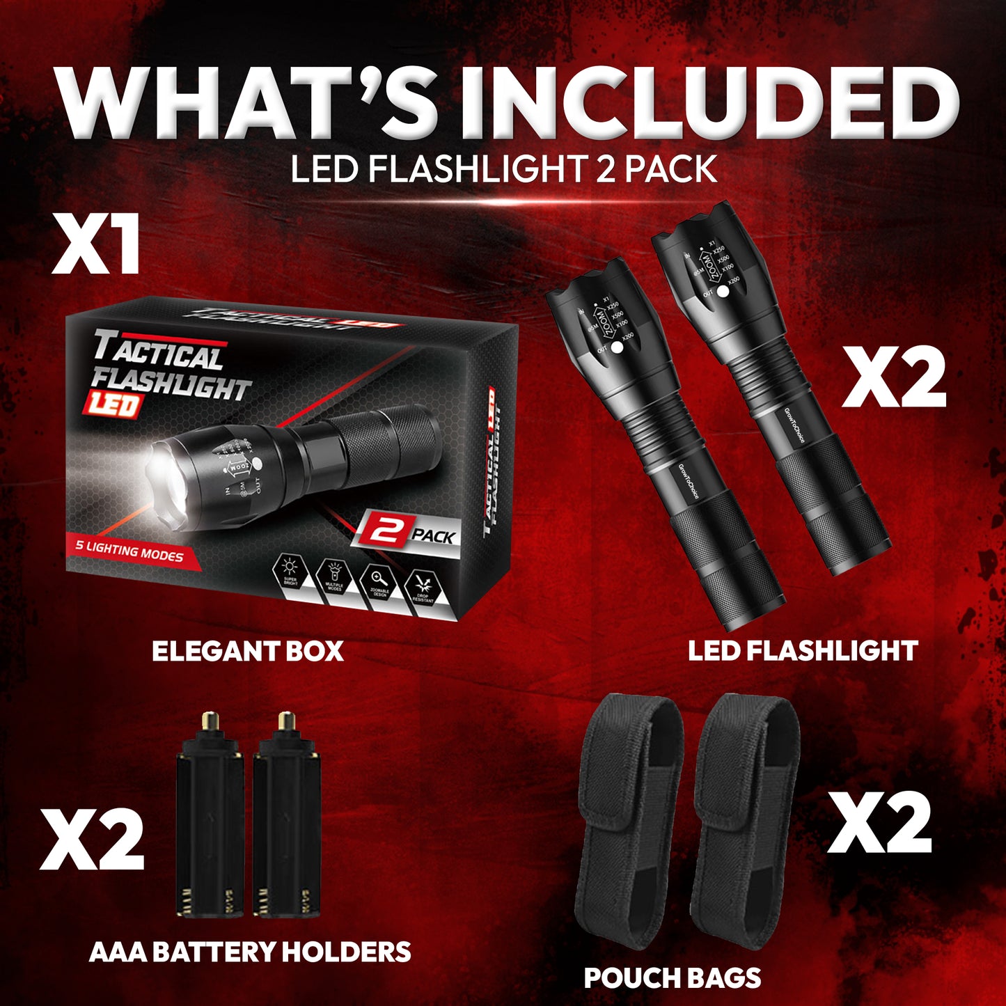 Rechargeable LED Flashlights - Growtochoice LLC