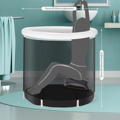 Recovery Ice Tub Foldable Bathtub Outdoor Portable Cold Water Therapy Tub Fitness Rehab Ice Tub For Athletes Long Lasting Insulated Ice Tub, Spa Soaking Bucket - Growtochoice LLC