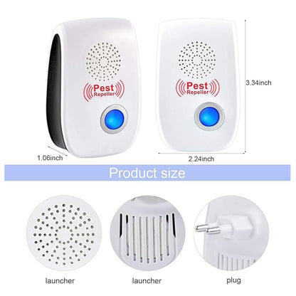 Ultrasonic Pest Repeller 6-Pack, Plug-In for Mice, Roaches, Spiders & Bugs (White) - Growtochoice LLC