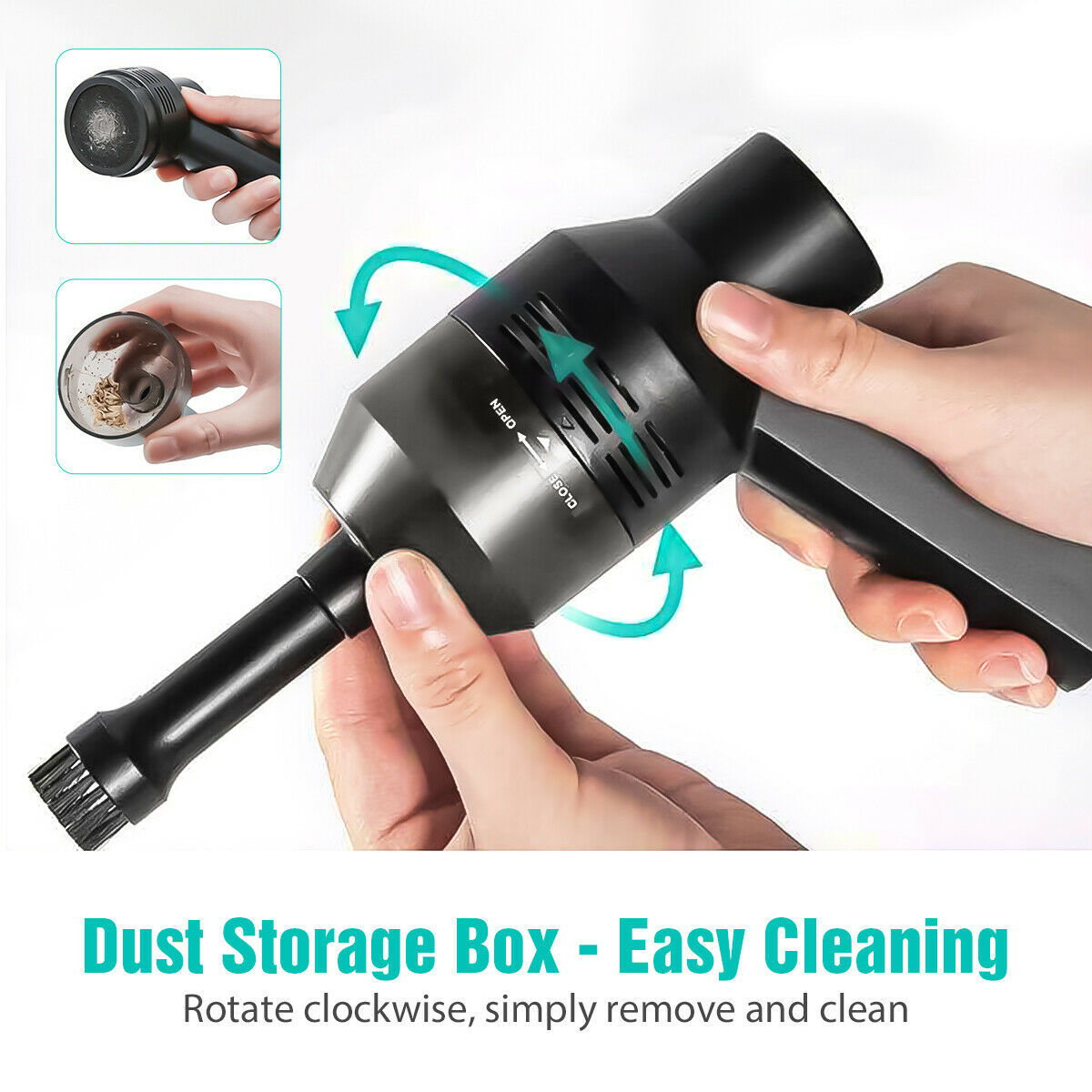 "USB Rechargeable Cordless Keyboard Vacuum Cleaner with Cleaning Gel – Portable Computer Cleaner for Car, Laptop, PC, Piano, and Pet Hair" - Growtochoice LLC