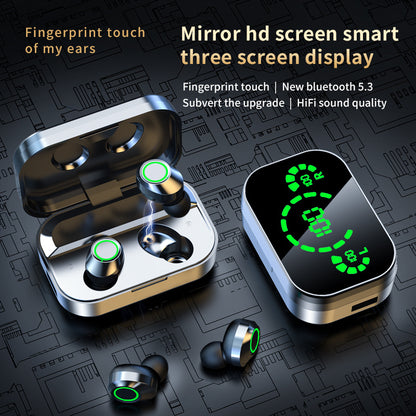 Wireless Bluetooth-compatible Headset TWS Large Screen Smart Digital Display In Ear Breathing Light - Growtochoice LLC