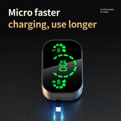 Wireless Bluetooth-compatible Headset TWS Large Screen Smart Digital Display In Ear Breathing Light - Growtochoice LLC