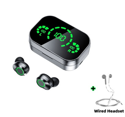 Wireless Bluetooth-compatible Headset TWS Large Screen Smart Digital Display In Ear Breathing Light - Growtochoice LLC