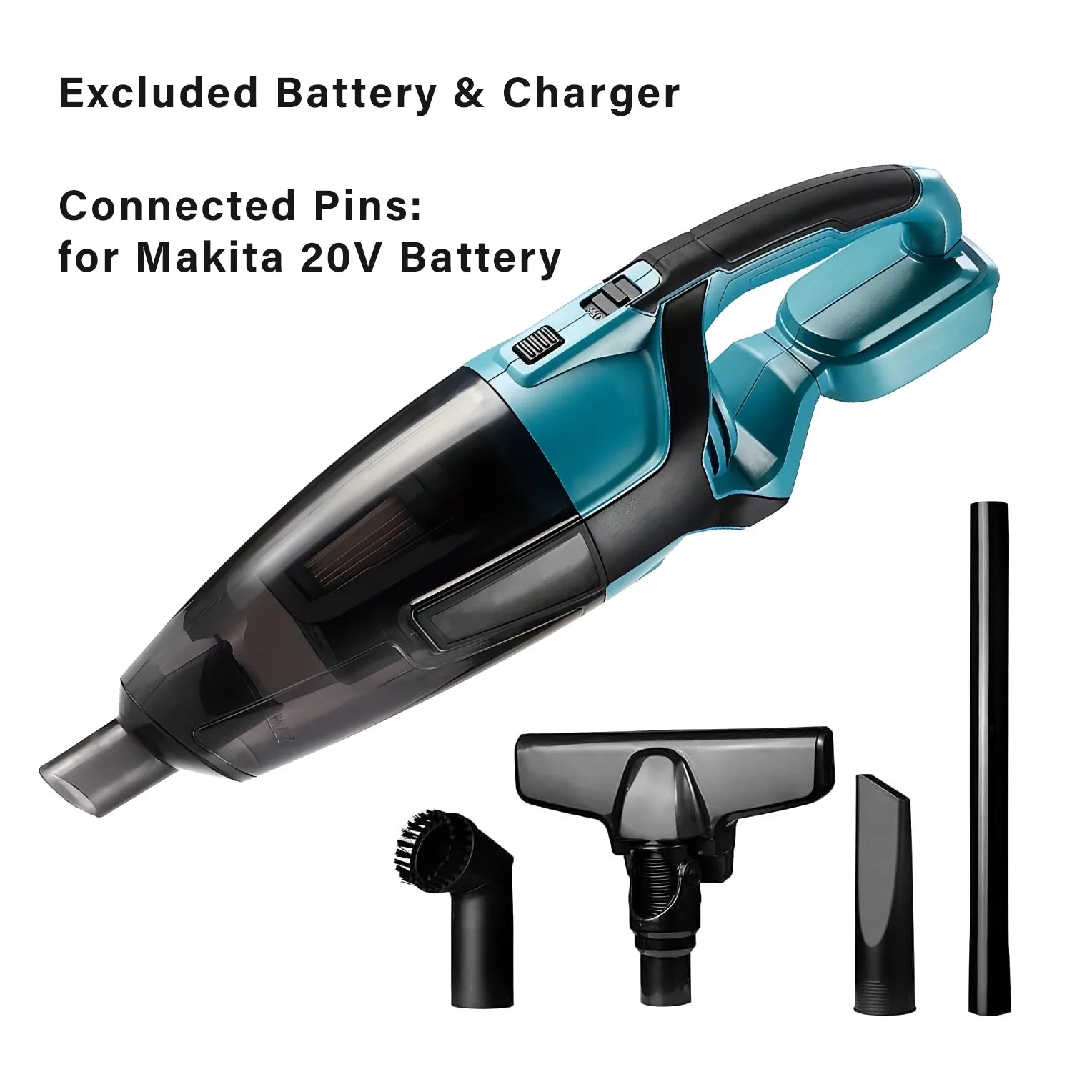 Handheld Powerful Wireless Car Vacuum Cleaner High Power Cordless Portable Wide Application Vacuum Cleaner (Battery Excluded) - Growtochoice LLC