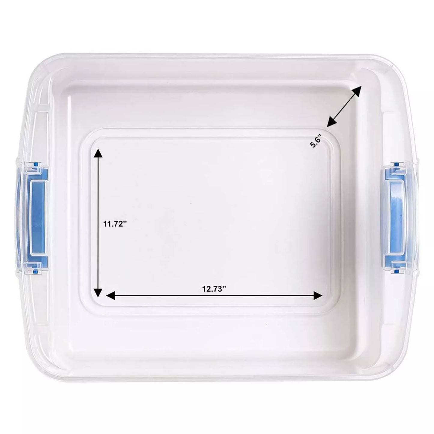 Homz 15.5 Qt Clear Stackable Storage Containers with Secure Lids, 4-Pack