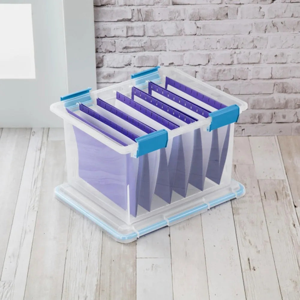 16-Pack Gasket Box, Weather-Resistant Storage Bins with Latching Lids, 32 Quart - Growtochoice LLC