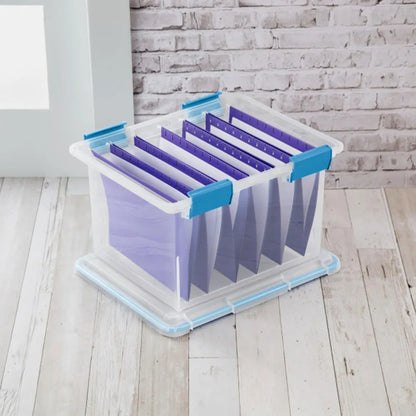 16-Pack Gasket Box, Weather-Resistant Storage Bins with Latching Lids, 32 Quart - Growtochoice LLC