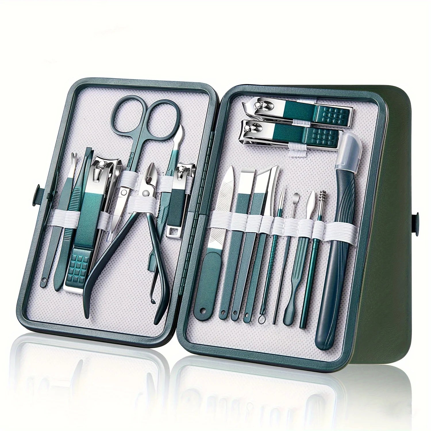 Professional 7/10/12/18 Piece Nail Care Kit Stainless Steel Manicure & Pedicure Set Nail Clipper Set with Travel Case - Growtochoice LLC