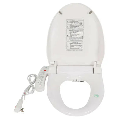 Multifunctional Auto Flush Toilet Seat Bathroom Electric Bidet Cover W/ Heated Anti-Bacterial Seat Double Nozzles Self-Cleaning