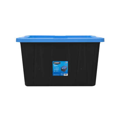 27 Gallon Heavy Duty Latching Plastic Storage Bin Container, Black, Set of 4, Strong and Durable, 28.90 X 20.50 X 16.50 Inches