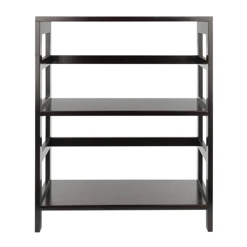 29.21" 2 Tier Leo Shelf Storage or Bookshelf Wide Espresso Brown