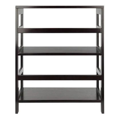 29.21" 2 Tier Leo Shelf Storage or Bookshelf Wide Espresso Brown